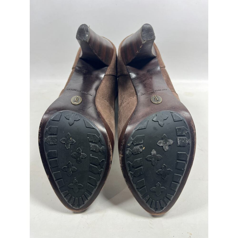 FRYE Boots Womens 9.5M Harlow Multi Strap Suede Leather Platform Heeled Brown - Picture 9 of 13